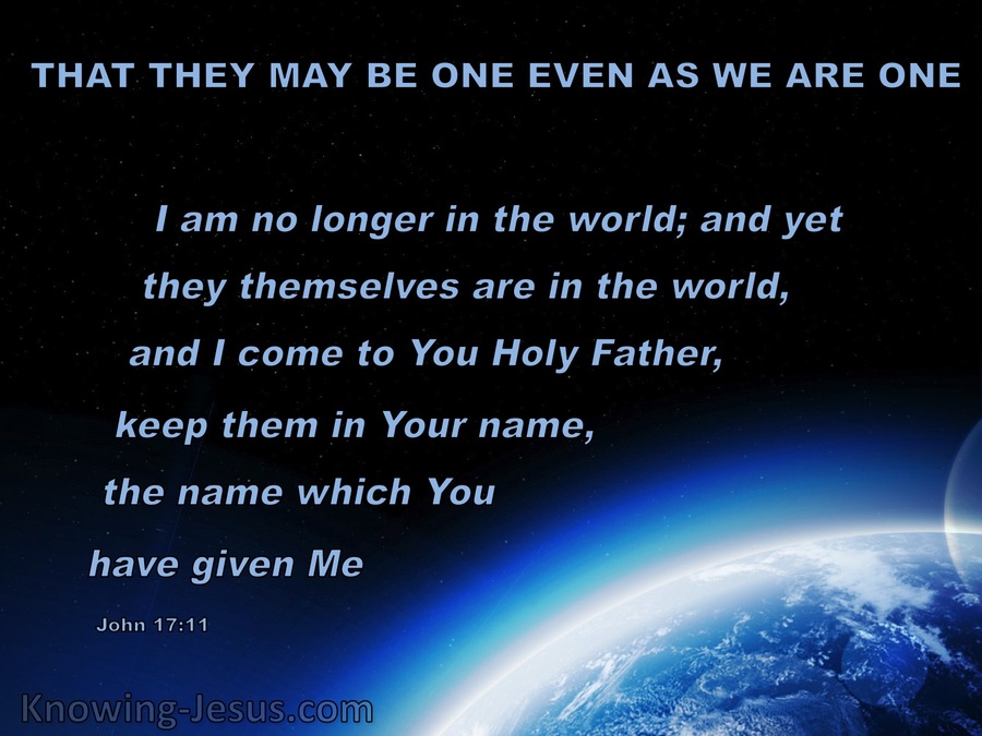 John 17:11 That They May Be One As We Are (blue)